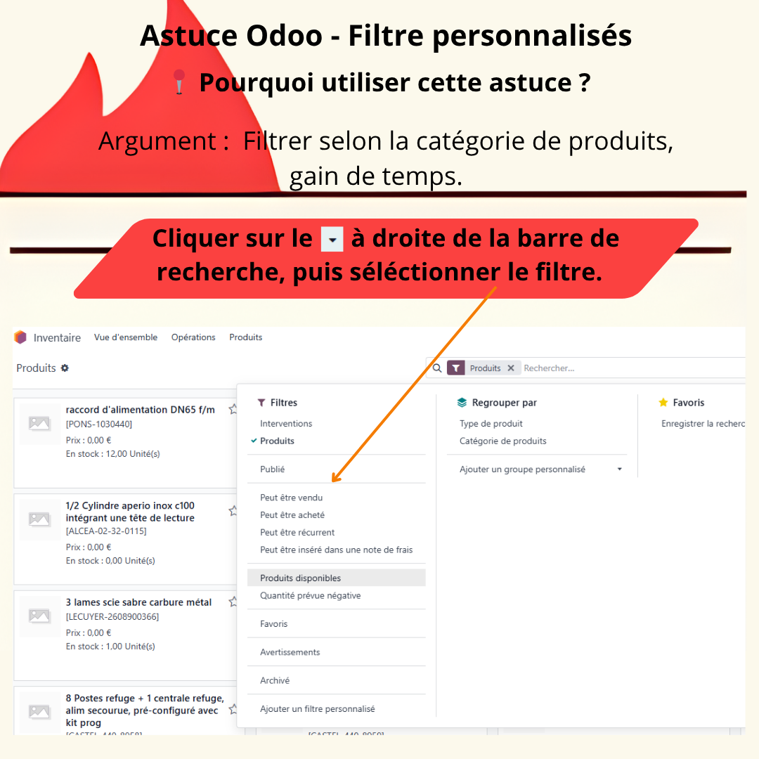 Memo Card - 2 - Filtre personnalisés pour réduire la recherche (inventaire)